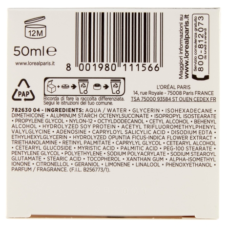L'Oréal Paris Attiva Anti-Rughe Crema Viso 45+, Trattamento Intensivo Anti-rughe, 50 ml